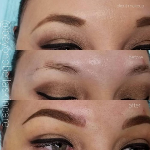 Microblading Combo Brows Before and After